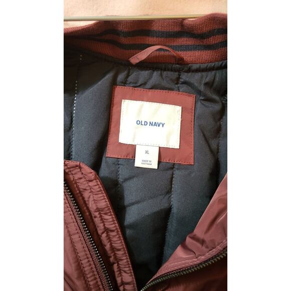 NWT Men’s Old Navy Maroon Bomber Jacket Size XL - Picture 8 of 12